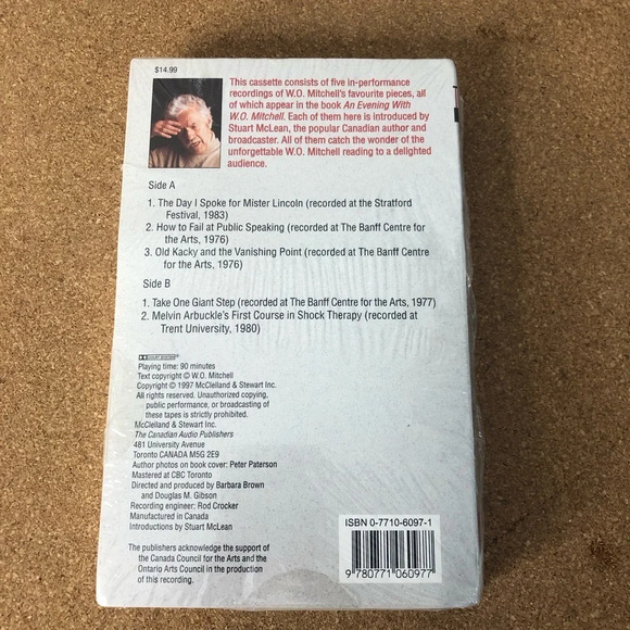 5/$25 Audio Encore Audio Cassettes  W.O. Mitchell 3 Total Unopened 1997 - Picture 4 of 7